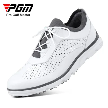 PGM Férfi golfcipő Légáteresztő szellőzőnyílás Puha mikroszálas bőr Ultrakönnyű fűző-ups Oldalcsúszásgátló köröm tornacipő Sport tornacipő XZ202