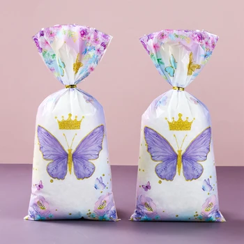 Pillangó cukorka táska születésnapi zsúr dekoráció gyerekek ajándék csomagoló táska lány baba zuhany kellékek esküvői hordozható doboz táska