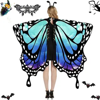 Pillangószárnyak jelmez Felnőtt Halloween Party Pillangó jelmezek Egyedi Fantasy Monarch pillangó jelmez gyerekeknek Halloween