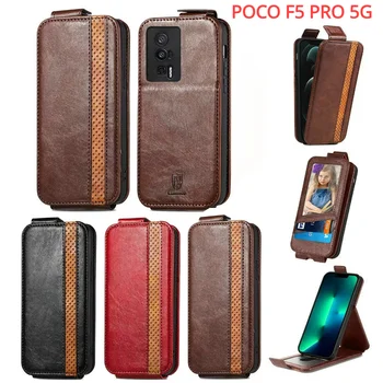 POCO F5 PRO F5 5G F 5 Flip függőleges tok Luxus bőr könyv retro kártyatartó tok Xiaomi POCO F5 PRO F5PRO telefontáskákhoz