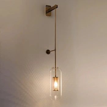 posztmodern üveg fali lámpák Vintage luxus arany LED fali lámpa sconces hálószoba otthoni beltéri dekoráció függő világítótest