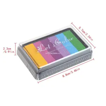 Rainbow Multicolor Pad olaj alapú bélyeg scrapbook fotóalbum DIY kézműves dropship