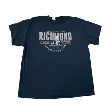 Richmond Virginia XXl férfi póló Travel Destination Graphic Póló Helyesírás hosszú ujjú