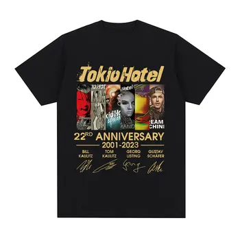 Rock Band Tokio Hotel Anniversary póló férfi női hiphop punk gótikus pólók alkalmi pamut rövid ujjú póló túlméretezett
