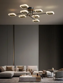 Réz fény Luxus lámpa a nappaliban Modern minimalista és csodálatos kristálymennyezeti fény Étterem hálószoba fény