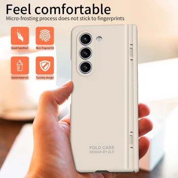 Sima ütésálló, izzadásgátló telefontok Samsung Galaxy Z Fold5 Fold 5 Fold4 Fold 4 leesésvédő üveg film összecsukható tokhoz
