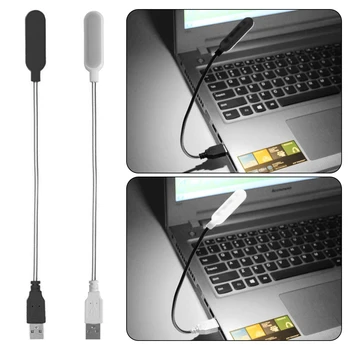 szemvédő Mini Book Light USB hordozható olvasólámpa állítható éjszakai fény 4 LED-gyöngyökkel laptophoz Power Bank adapter