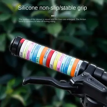 Szilikagél kerékpár fogantyúfedél csillapító alumínium ötvözet rögzítőgyűrű szilikon fogantyú hüvely vízálló PP bélés