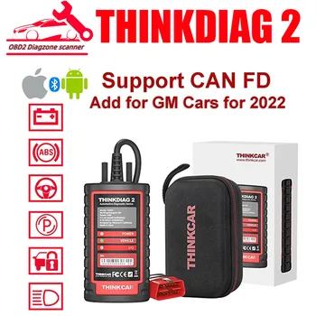 Thinkdiag2 THINKDIAG 2 Teljes verzió CANFD protokoll 1 év Összes frissítése Rendszer ECU kódolás aktív teszt 16 Pihenő autó OBD2 szkenner golo