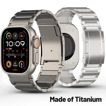 titán fémszíj Apple Watch 9 8 7 SE 6 5 4 3 Ultra 2 49 mm-es szíj iWatch sorozathoz Ultra 45 mm 41 mm 40mm 38mm 42mm 44 mm