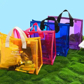 tok Nagy kapacitású cipzáras táska Utazásszervező átlátszó sminktáska Vízálló strandtáska PVC táska Vízálló tárolótáska