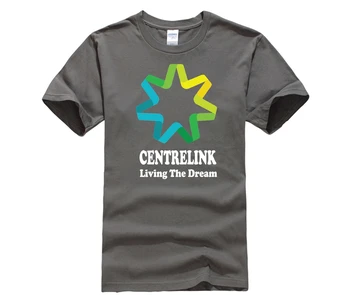 Túlméretezett póló Centrelink Living The Dream Funny Aussie Straya Bogan Colour Logo Black Póló Nyári póló