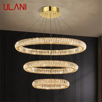 ULANI Modern függőlámpa Kristály kerek gyűrűk LED luxus lámpatestek Dekoratív csillár otthoni nappalihoz hálószoba
