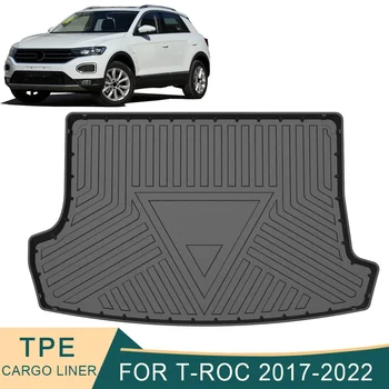 VW Volkswagen T-ROC 2017-2022 autós teherszállító Liner All-Weather TPE csúszásmentes csomagtartó szőnyegek csomagtartó tálca szőnyeg belső tartozékai