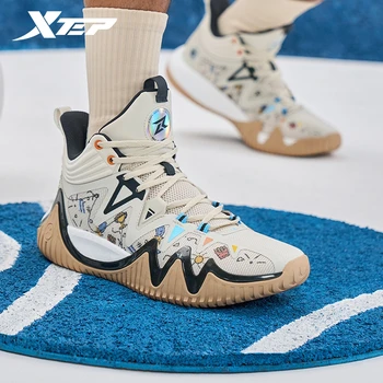 Xtep Lingren 1.0 kosárlabdacipő férfiaknak 2024 tavaszi párna rebound sportcipő Magas szárú stabilitási tornacipők 976119120020