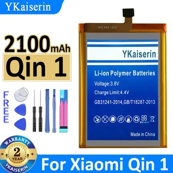 YKaiserin 2100mAh akkumulátor Xiaomi Qin 1 Qin1 mobiltelefon akkumulátorokhoz Bateria + Ingyenes eszközök