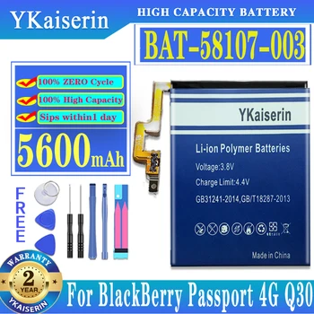 YKaiserin 5600mAh BAT-58107-003 akkumulátor Blackberry Q30 útlevélhez 4G SQW100-1 SQW100-3 mobiltelefon Batteria + Ingyenes eszközök
