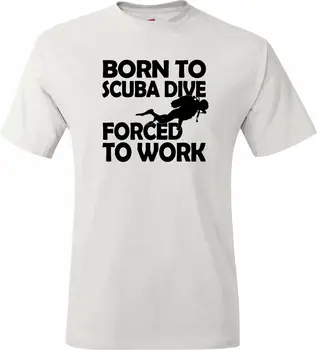 Új nyári alkalmi férfi póló Born To Scuba Dive póló Egyéni Aldult Tini Unisex Digitális nyomtatás Divat Vicces Új klasszikus