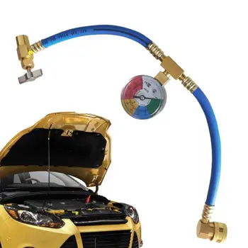 Új R134a autó légkondicionáló hűtőközeg töltő tömlőkészlet újratöltés Mérőtömlő mérőszelep hűtőközeg cső autóhoz
